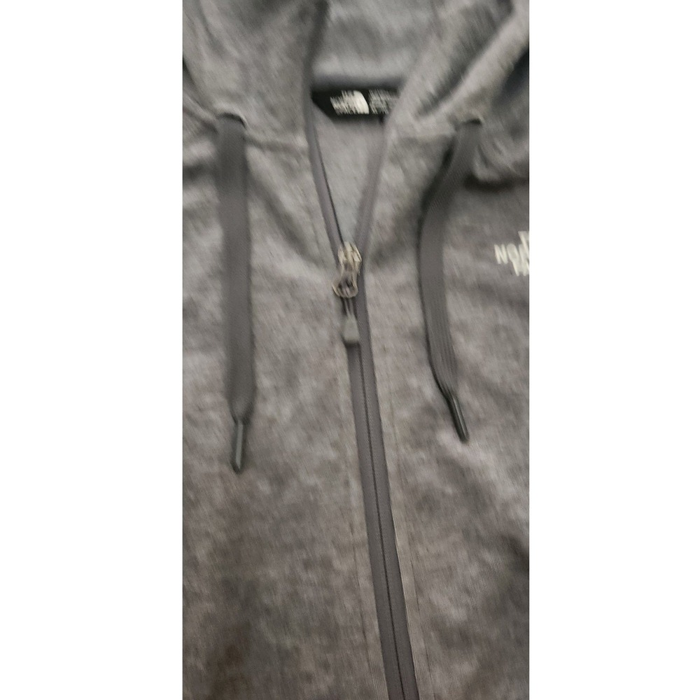 The North Face Womens Grey Heathered Full Zip Hoodie Sweatshirt XL Thumbholes - Picture 4 of 8